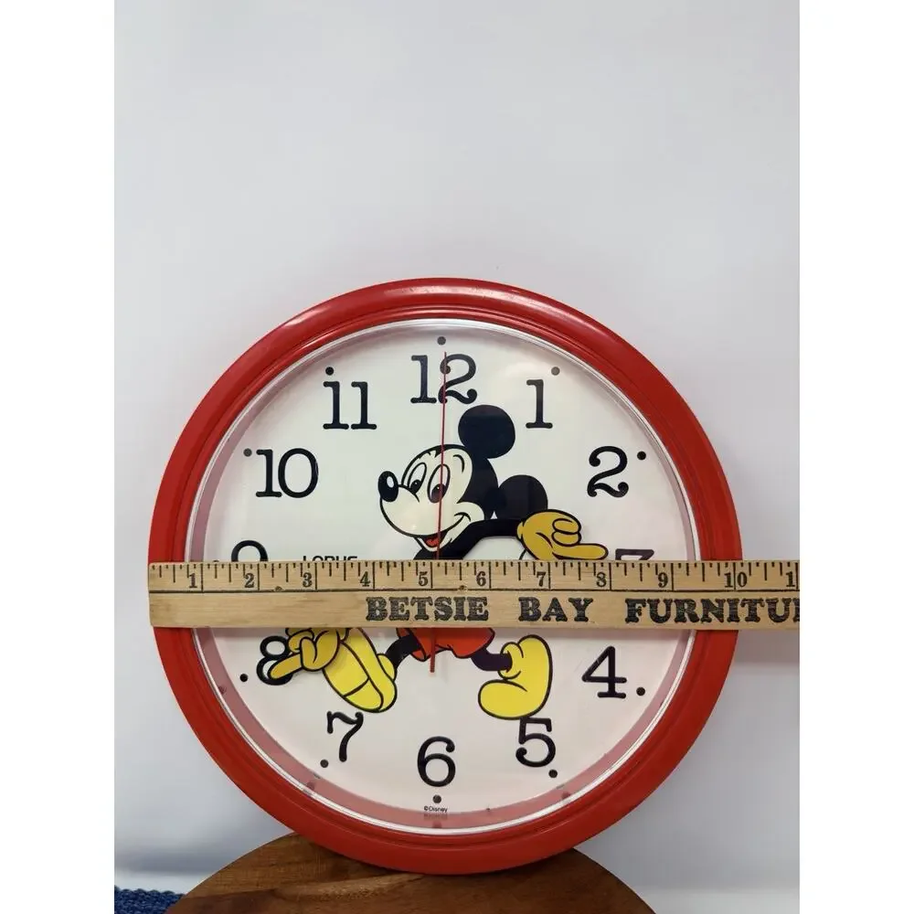 Lorus Quartz Mickey Mouse Wall Clock Red 10.5